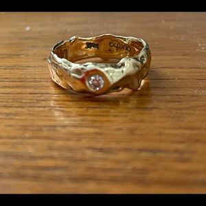 Gold band with diamond.  Limited edition.Pyrrha